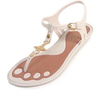 Vivienne Westwood x Melissa Solar Womens Sandals Ivory Orb Sz 10